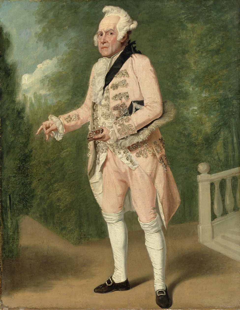Thomas King jako Lord Ogleby (olej na plátně) od Samuel de Wilde