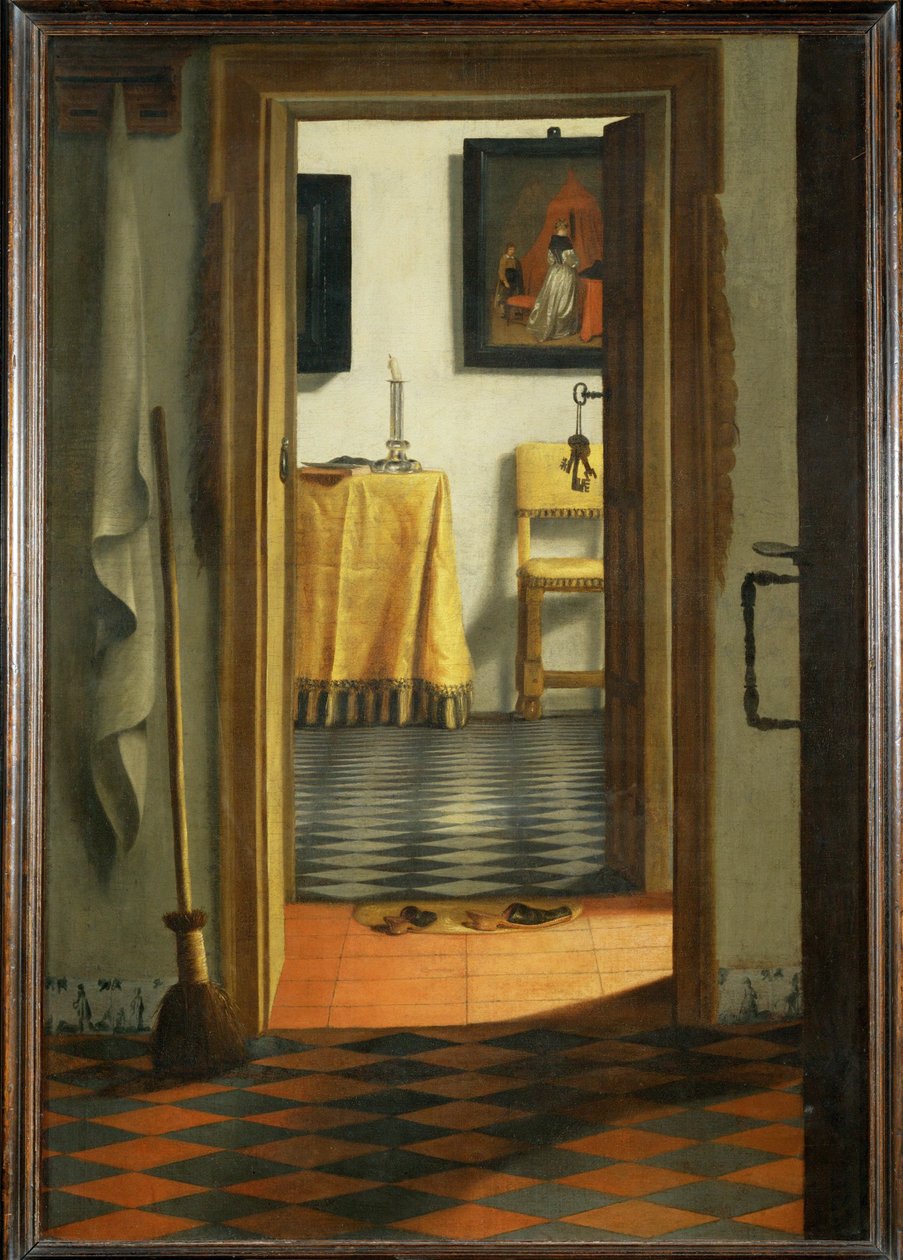 Les pantoufles - Pantofle ... od Samuel van Hoogstraten