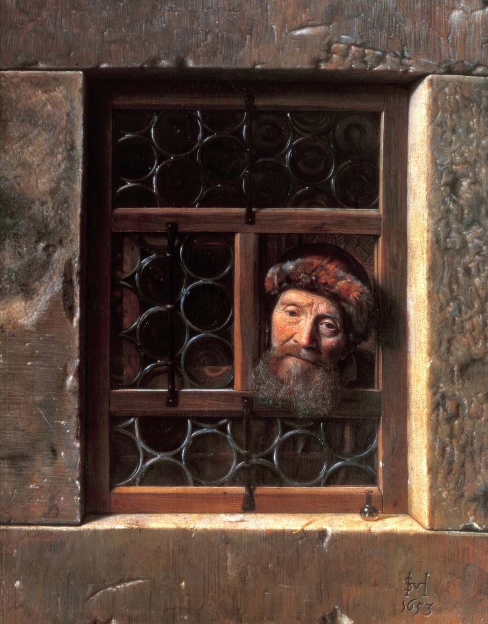 Muž u okna, 1653 od Samuel van Hoogstraten