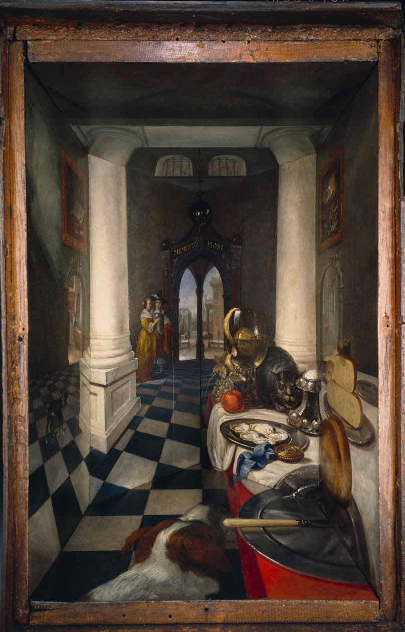 Perspektivní krabice holandského interiéru od Samuel van Hoogstraten