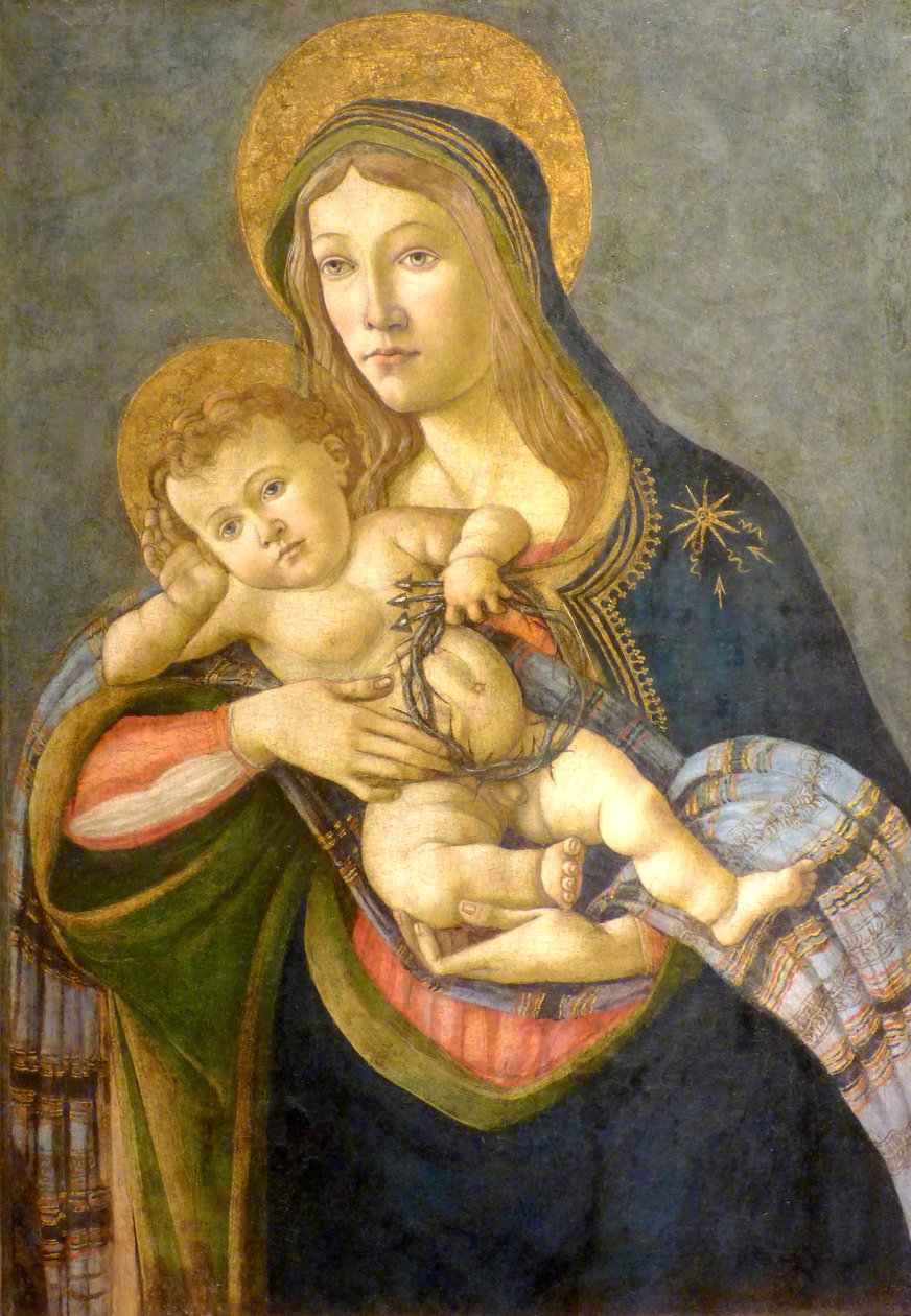 Panna s dítětem s trnovou korunou a třemi hřeby od Sandro Botticelli