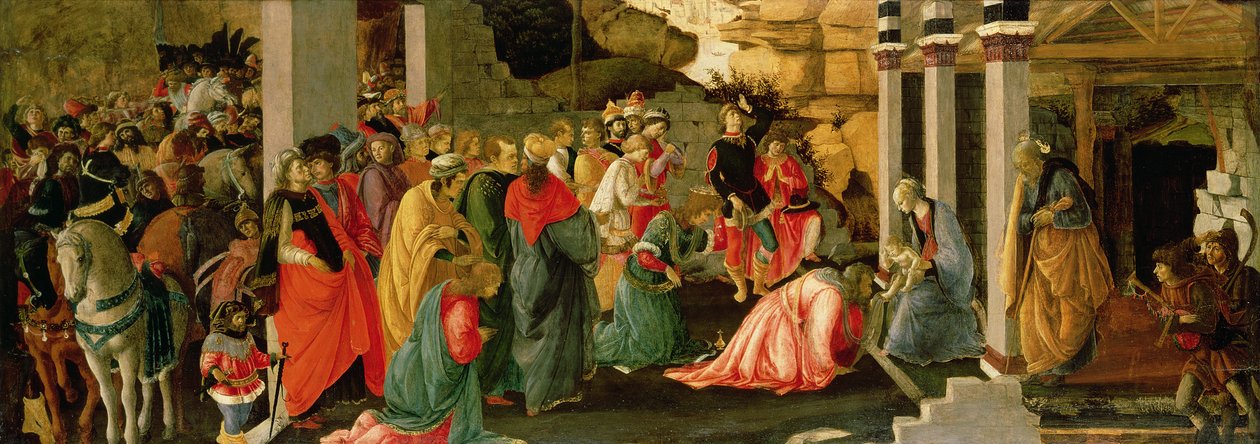 Klanění tří králů, cca 1470 (tempera na panelu) od Sandro Botticelli