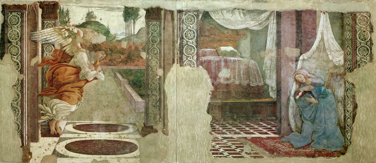 Zvěstování ze San Martino della Scala (tempera) od Sandro Botticelli