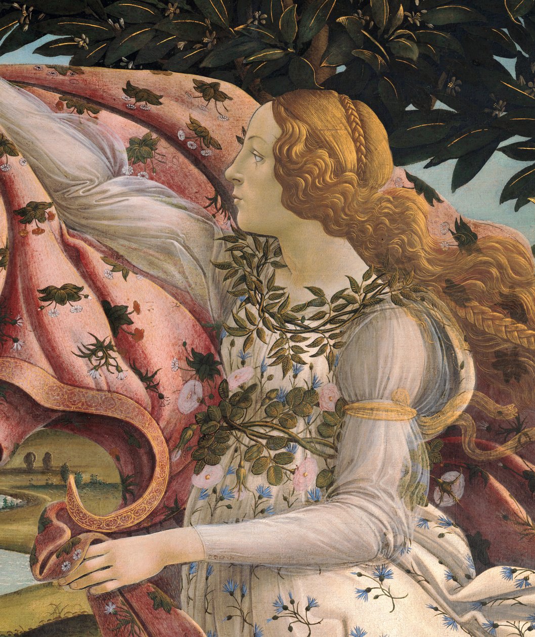 Zrození Venuše, detail Hory jara, 1485 od Sandro Botticelli