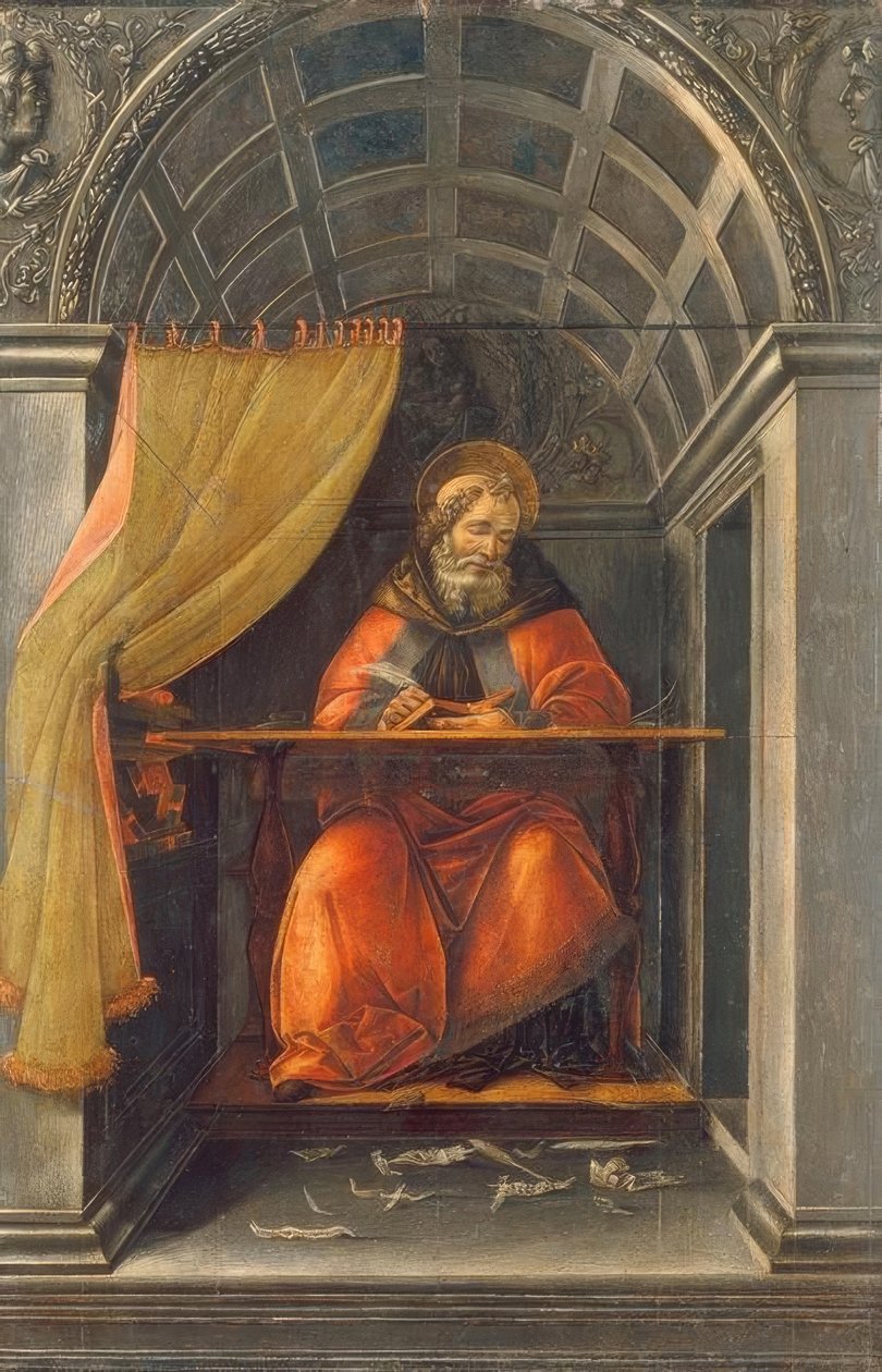 Svatý Augustin v cele od Sandro Botticelli