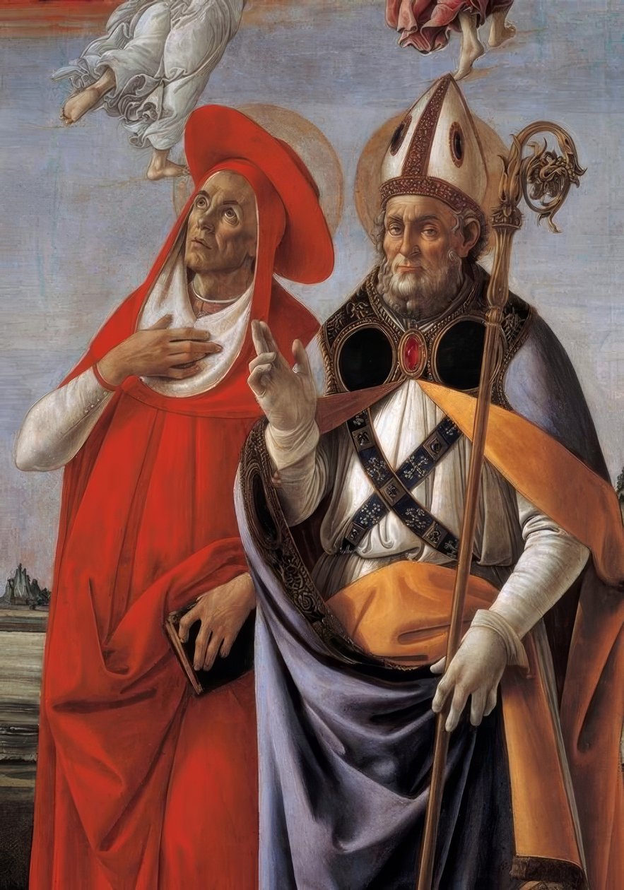 Korunovace Marie čtyřmi svatými od Sandro Botticelli