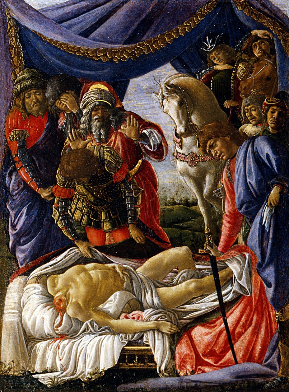 Objev mrtvoly Holofernes a návrat Judith od Sandro Botticelli