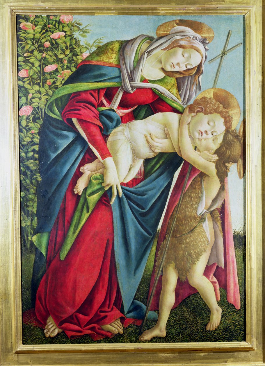 Madona s dítětem se svatým Janem Křtitelem od Sandro Botticelli