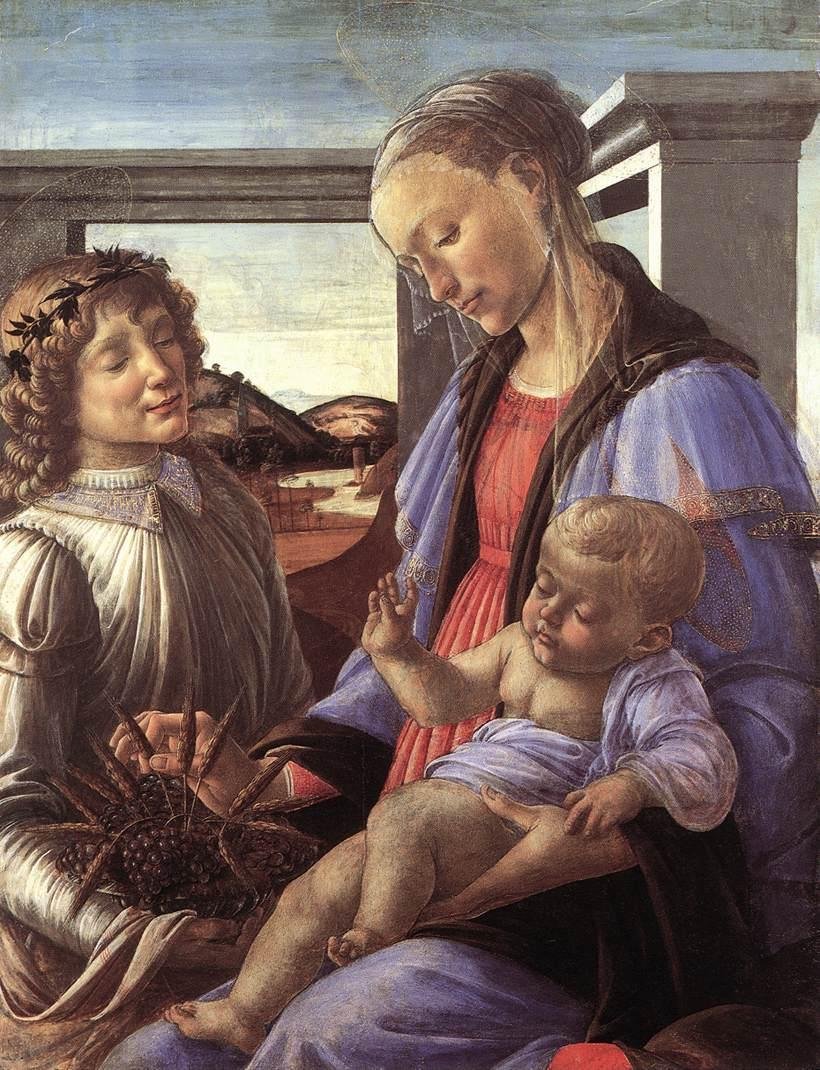 Madona s dítětem s andělem od Sandro Botticelli