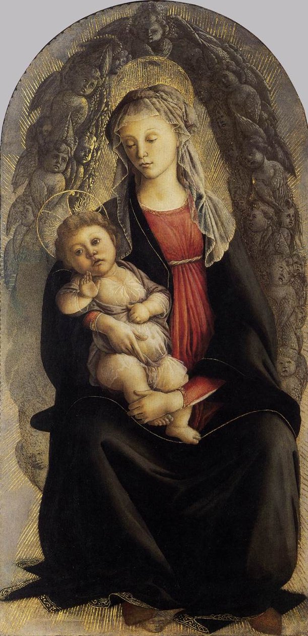Madonna in Glory se Seraphimem od Sandro Botticelli
