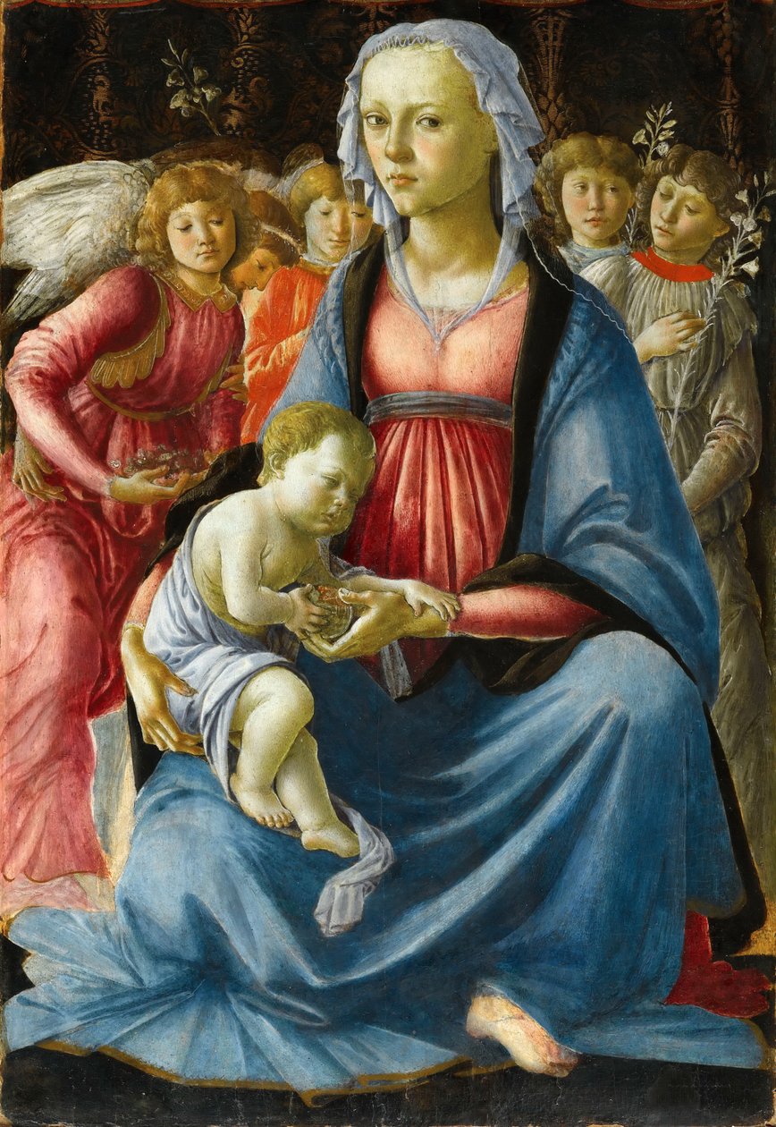 Madona s dítětem a pěti anděly od Sandro Botticelli