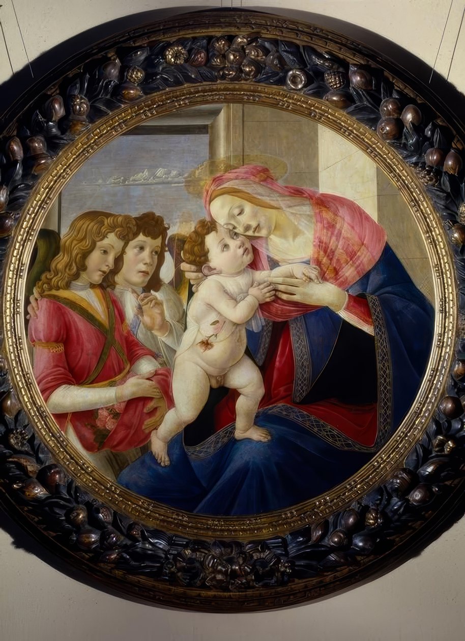 Marie s dítětem a anděly od Sandro Botticelli
