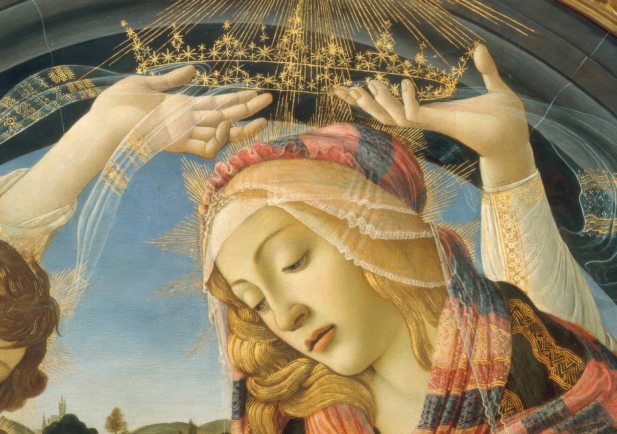 Marie s dítětem a pěti anděly od Sandro Botticelli