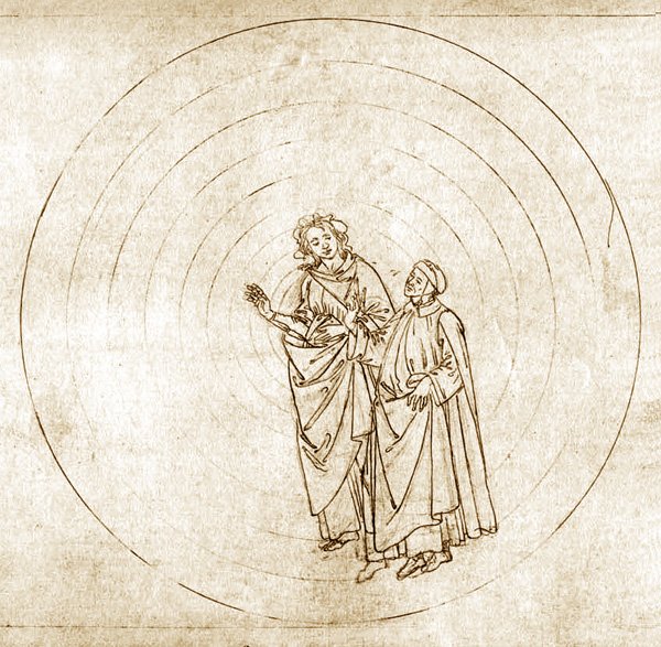 Paradiso, zpěv IX od Sandro Botticelli