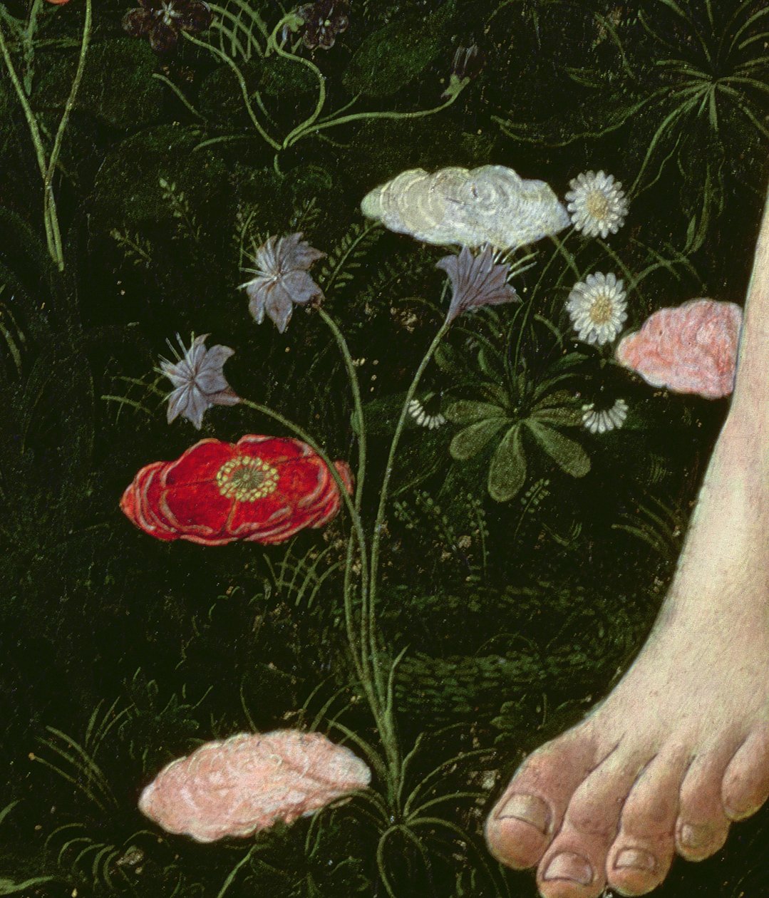 Primavera, c.1478, tempera na detailu panelu z 558 od Sandro Botticelli