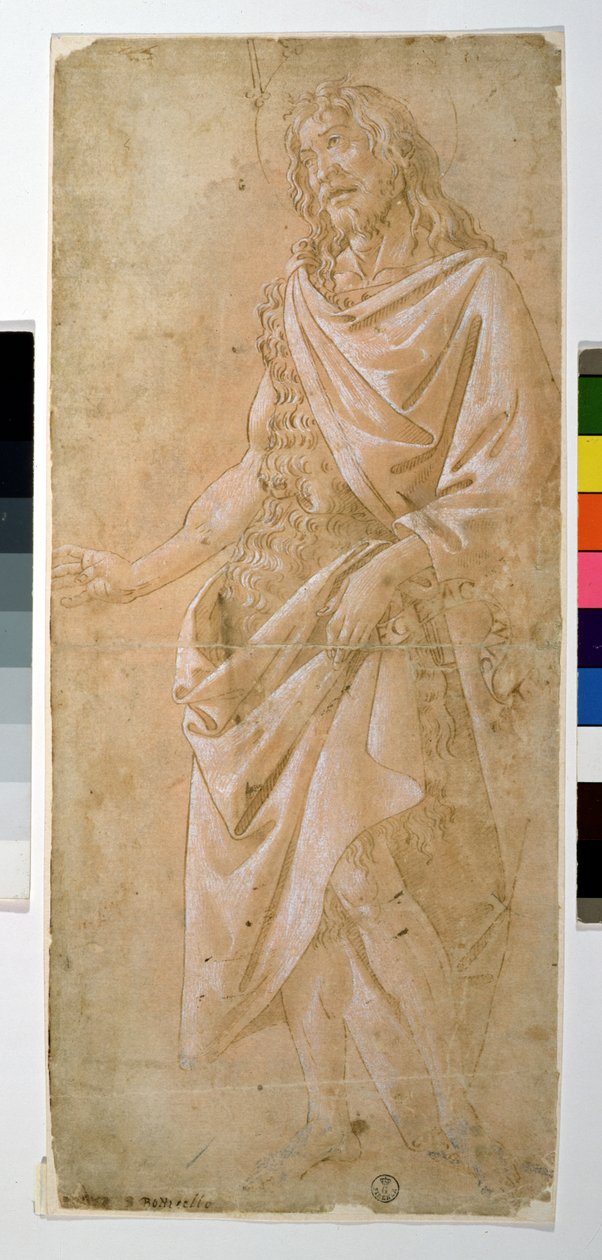 Studie svatého Jana Křtitele (kresba) od Sandro Botticelli