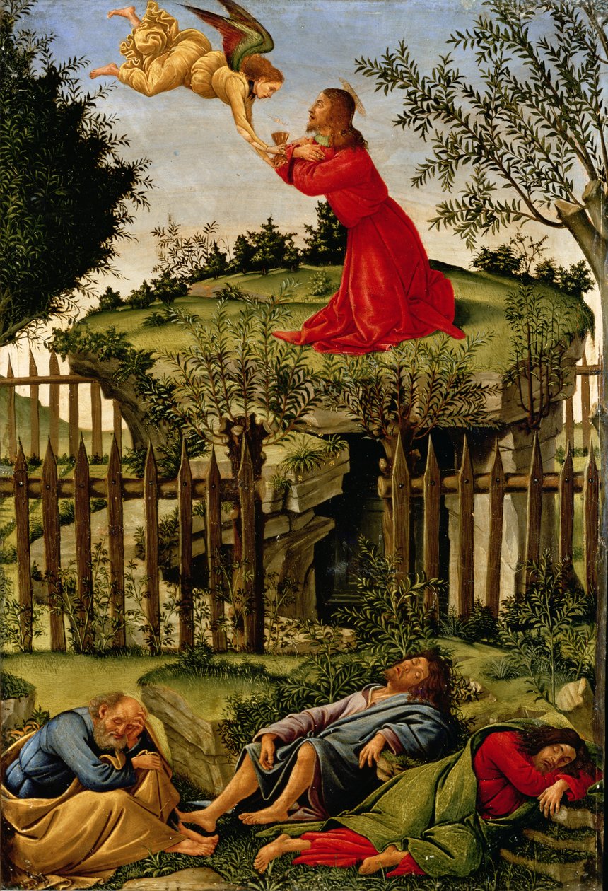 Agónie v zahradě, cca 1500 od Sandro Botticelli