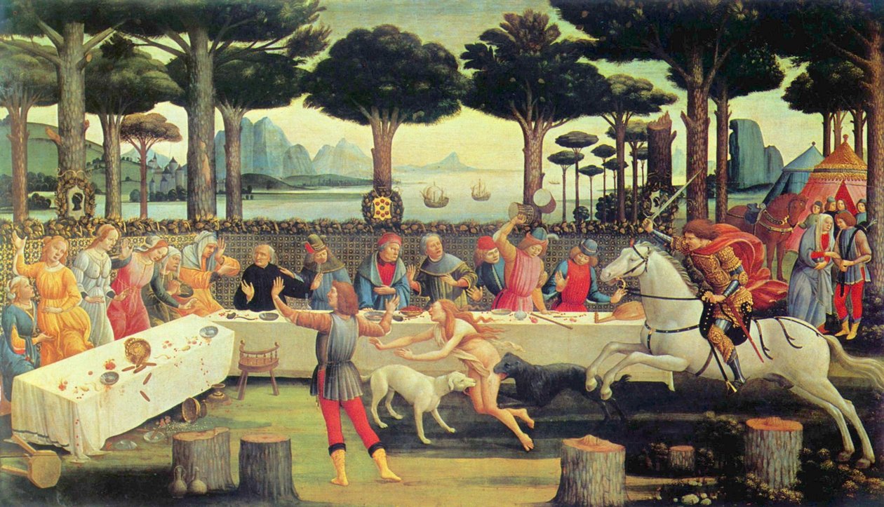 Banket v borovém lese od Sandro Botticelli