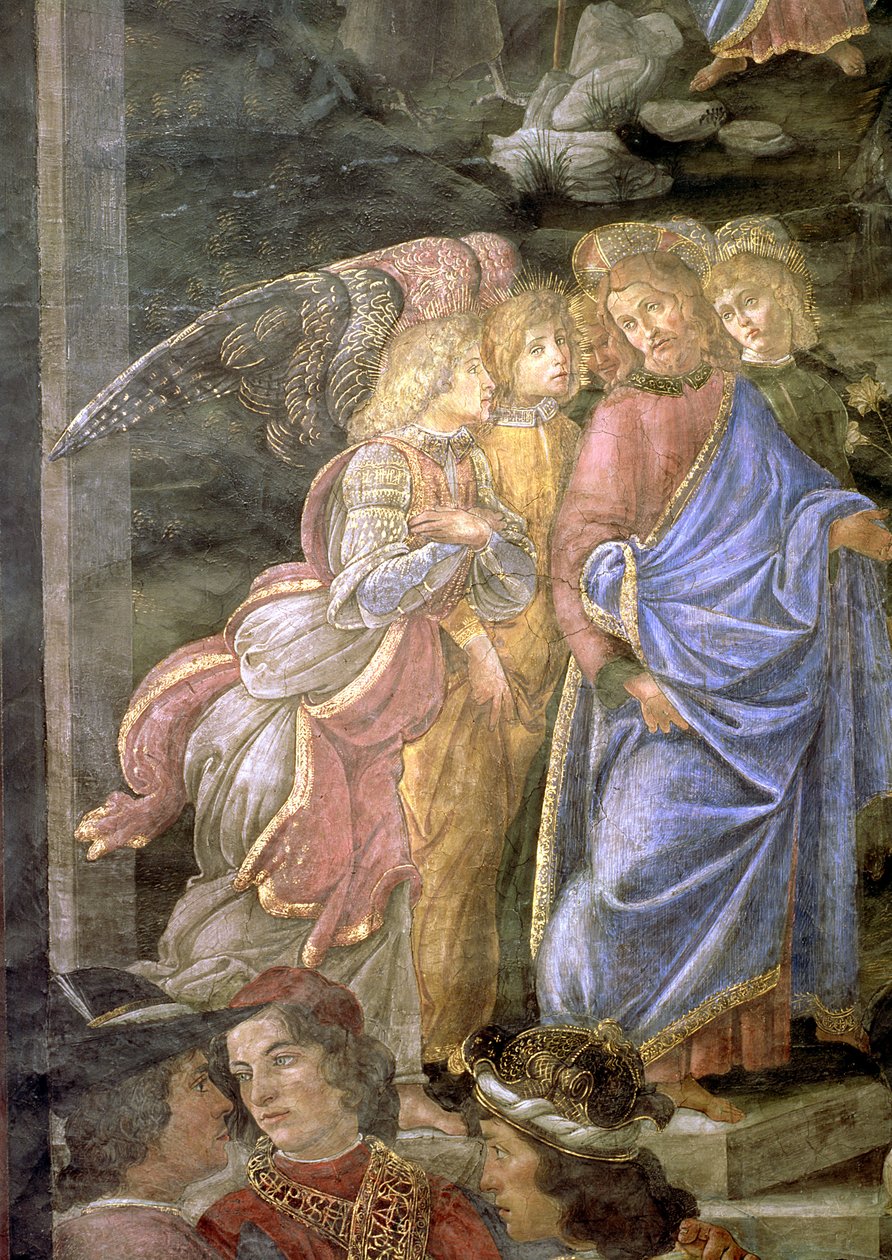 Očištění malomocného a pokušení Krista, ze Sixtinské kaple, 1481 (detail) od Sandro Botticelli