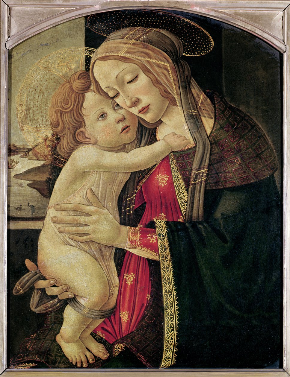 Panna a dítě, kolem 1500 od Sandro Botticelli