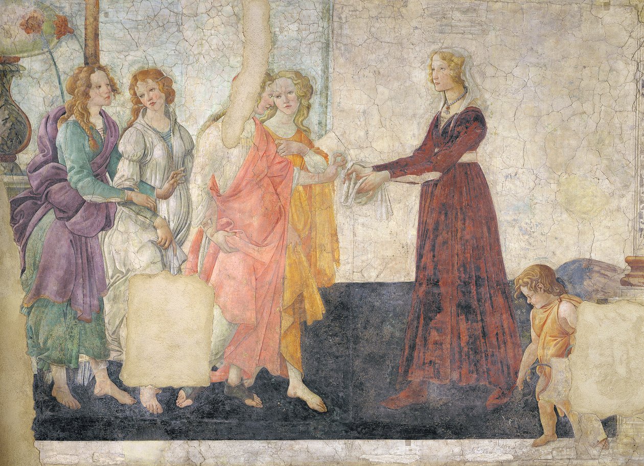 Venus and the Graces nabízející dárky mladé dívce, 1486 (podrobnosti viz 315895) od Sandro Botticelli