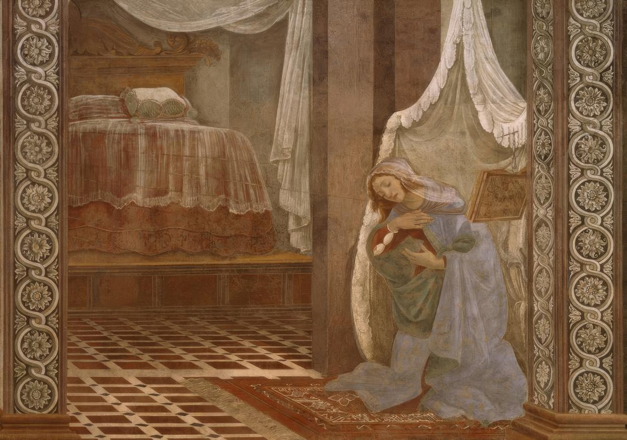 Zvěstování od S.Martina od Sandro Botticelli