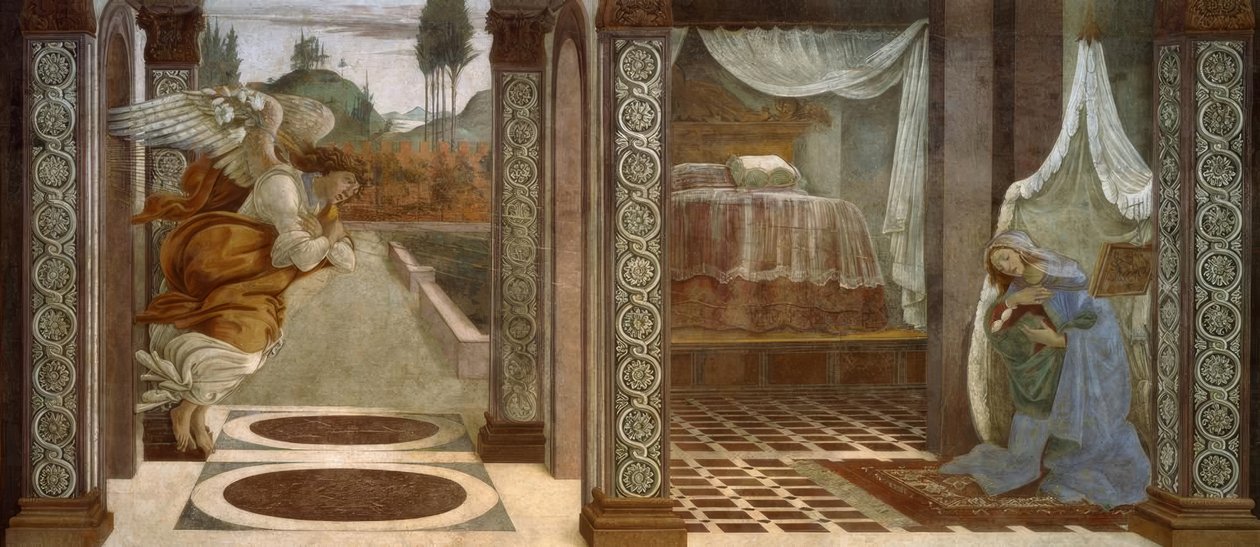 Zvěstování od S.Martina od Sandro Botticelli