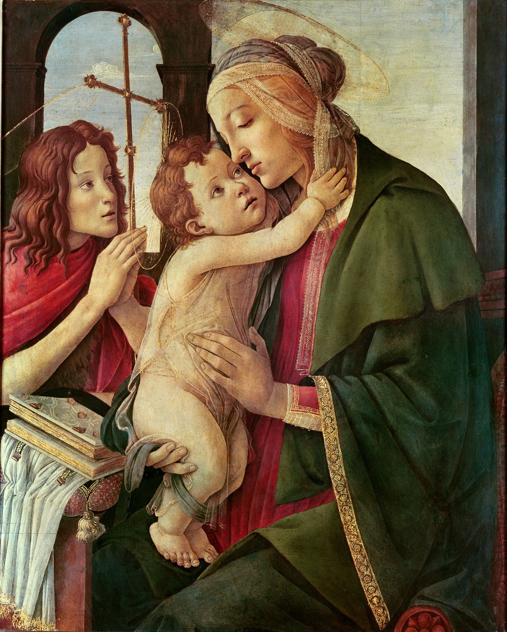 Panna s dítětem a svatým Janem Křtitelem (tempera na desce) od Sandro Botticelli