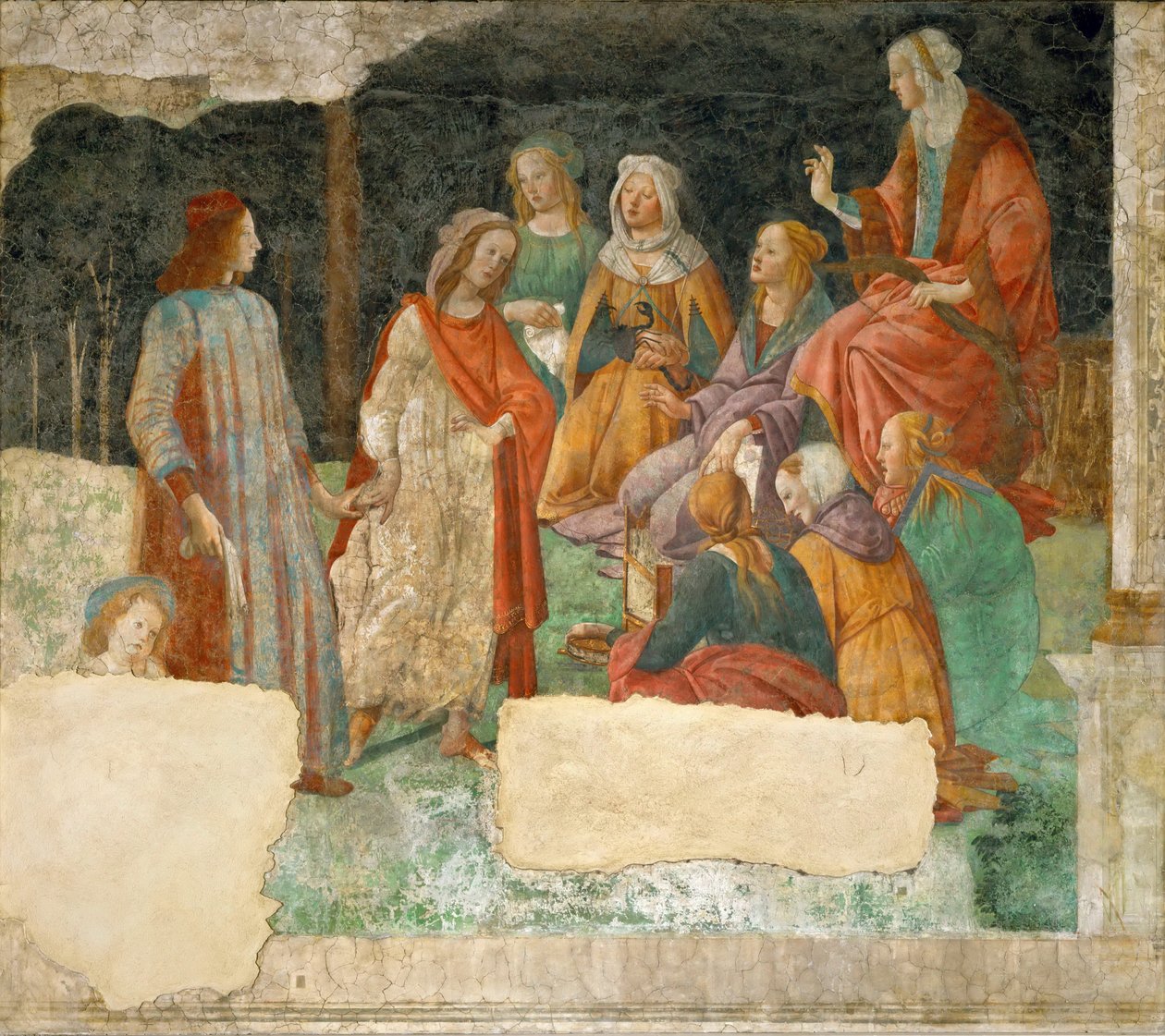 Mladý muž se seznamuje se sedmi svobodnými uměními od Sandro Botticelli