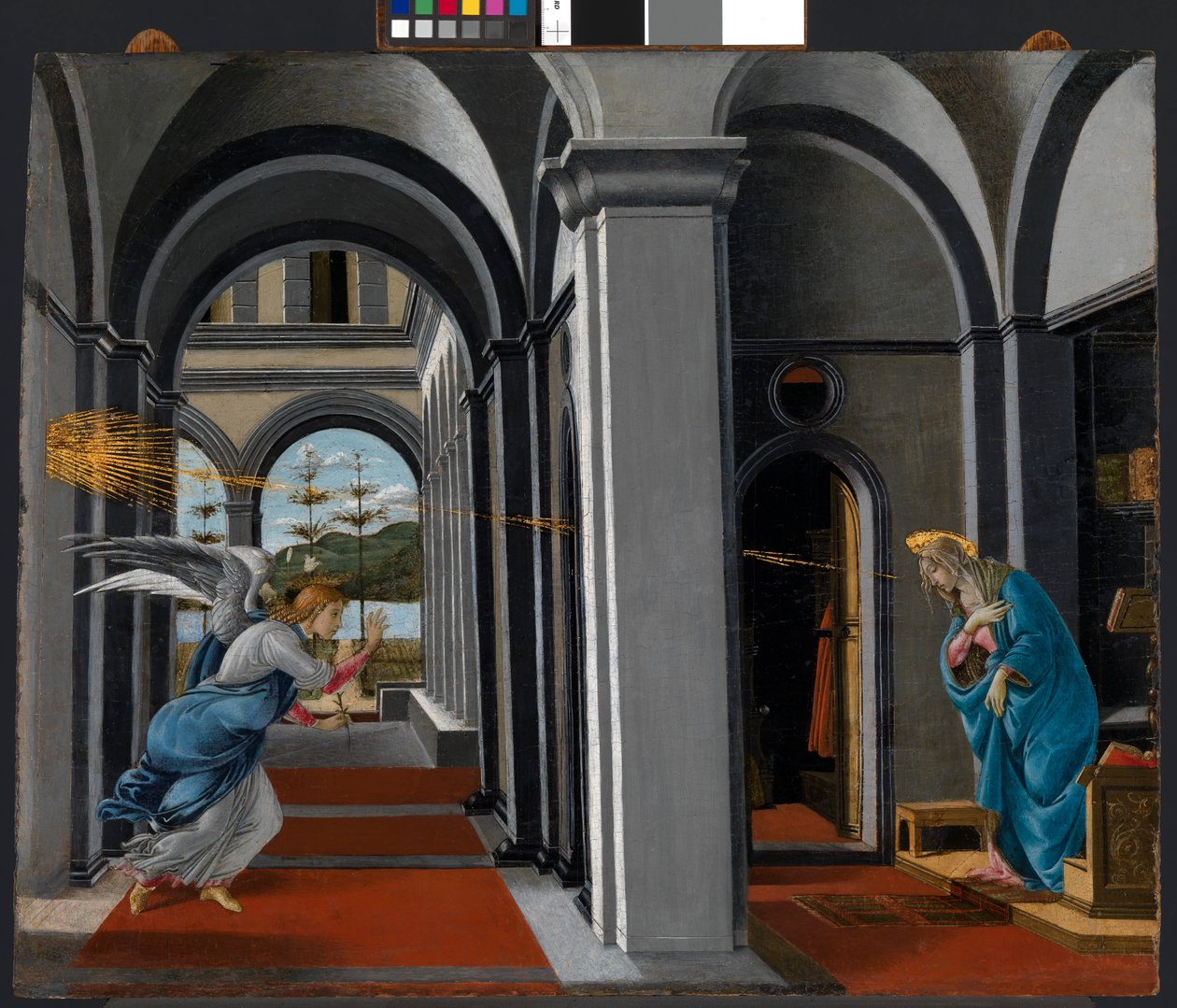 The Annunciation, n. 1490 (tempera paneelissa) od Sandro (1444/5 1510) Botticelli