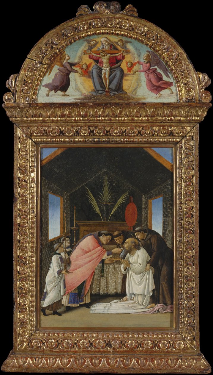 Poslední přijímání svatého Jeronýma, kolem roku 1490 (tempera a zlato na dřevě) od Sandro Botticelli