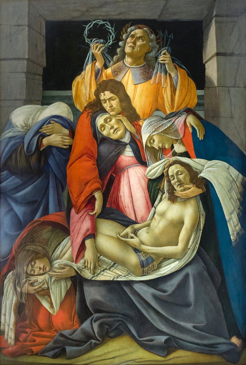 Mrtvý Kristus truchlil od Sandro Botticelli