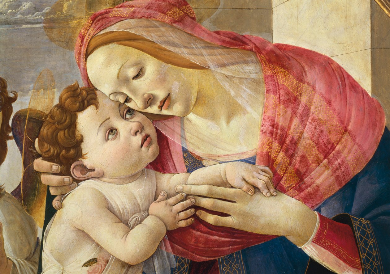Rakousko, Vídeň, Panna a dítě, detail od Sandro Botticelli