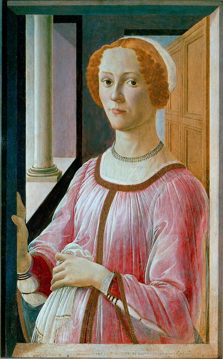 Portrét Smeraldy Bandinelli Detrempe na dřevě od Alessandra di Mariano dei Filipepi, dit Sandro Botticelli (1445-1510) cca 1471. Slunce. 65x41 cm Londýn, Národní galerie od Sandro Botticelli
