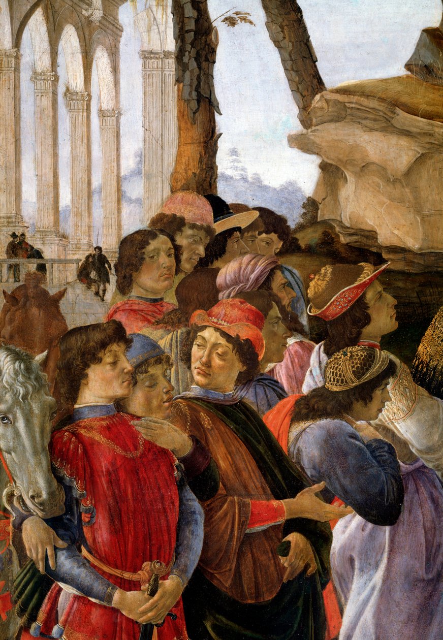 Klanění mágů, detail od Sandro Botticelli