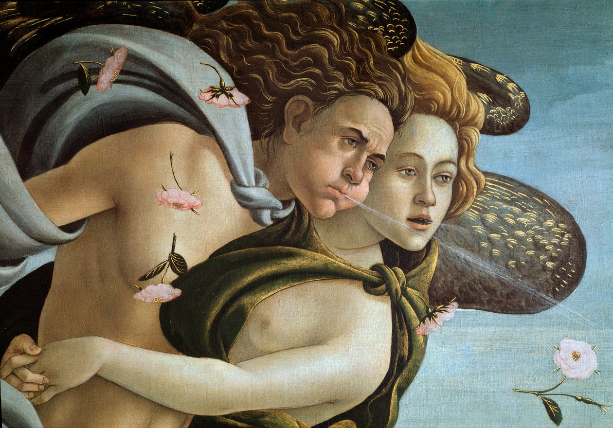 Zrození Venuše (detail) od Sandro Botticelli