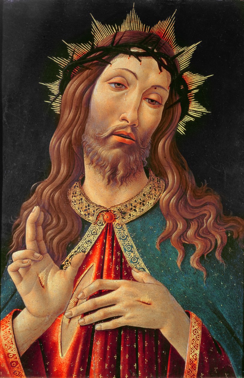 Ecce Homo, or The Redeemer, c.1474 (tempera na panelu) od Sandro (attr. to) Botticelli