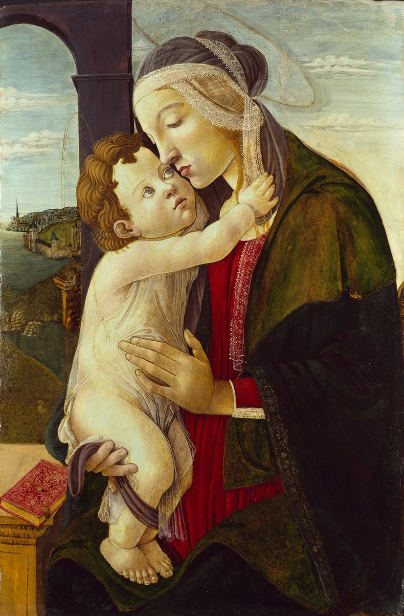Panna a dítě, c1480-1500. Umělci: Sandro Botticelli, Unknown. od Sandro Botticelli