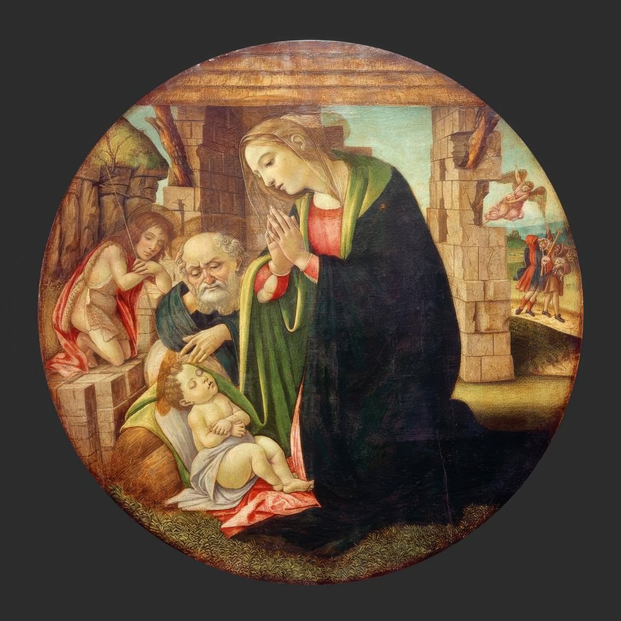 Adorace dítěte s chlapcem Johnem od Sandro Botticelli