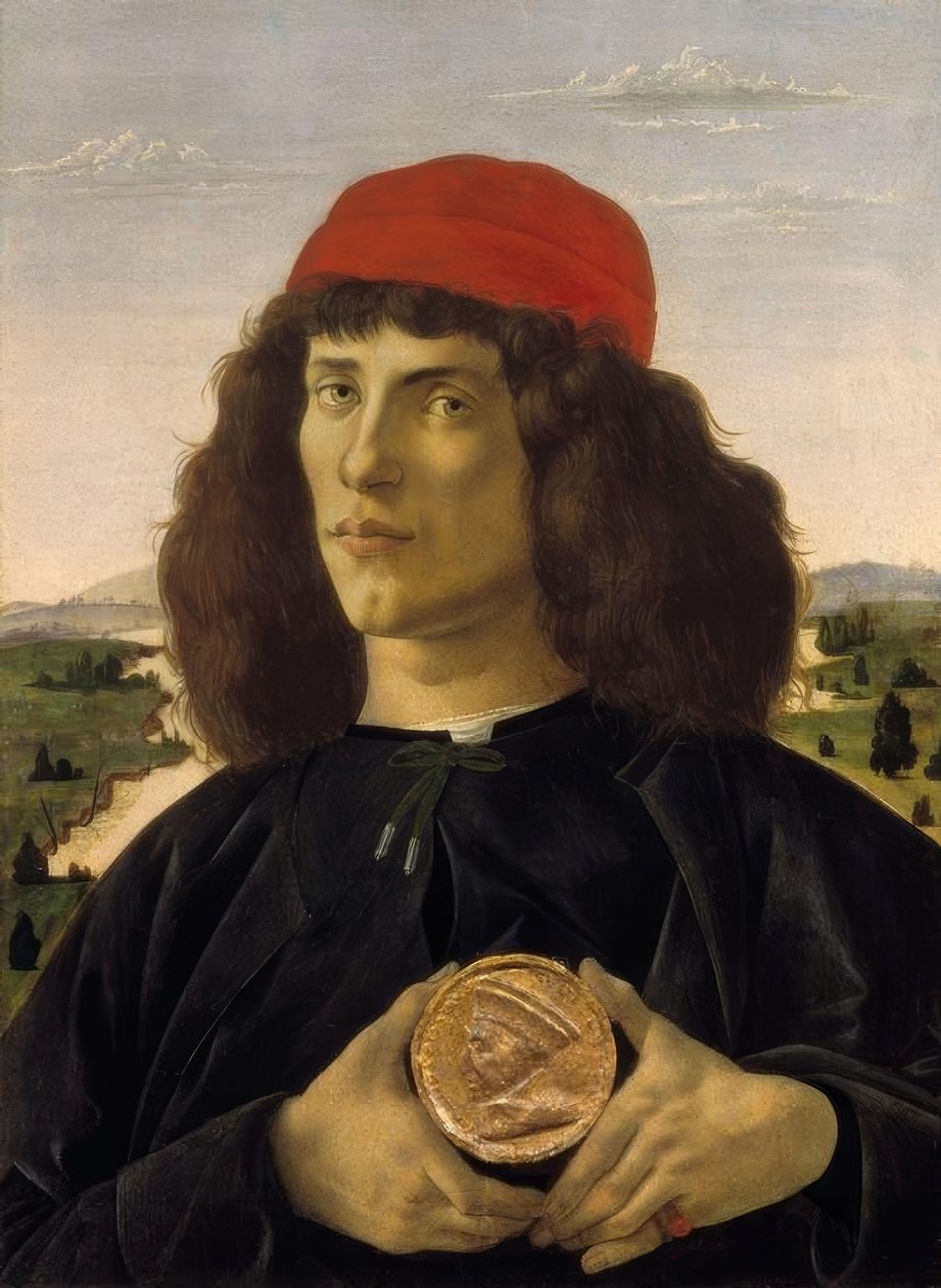 Portrét cizince s medailí od Cosima A od Sandro Botticelli