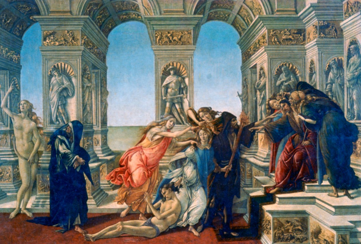 Calumny z Apelles, 1497-1498 od Sandro Botticelli