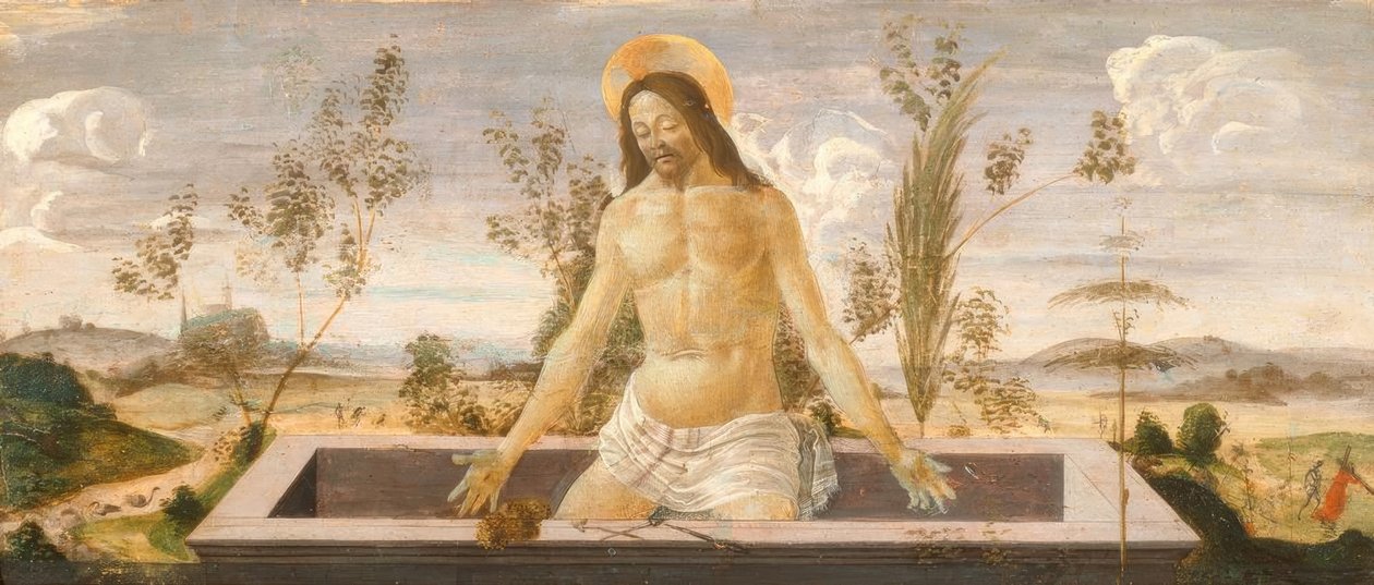 Kristus v hrobě od Sandro Botticelli
