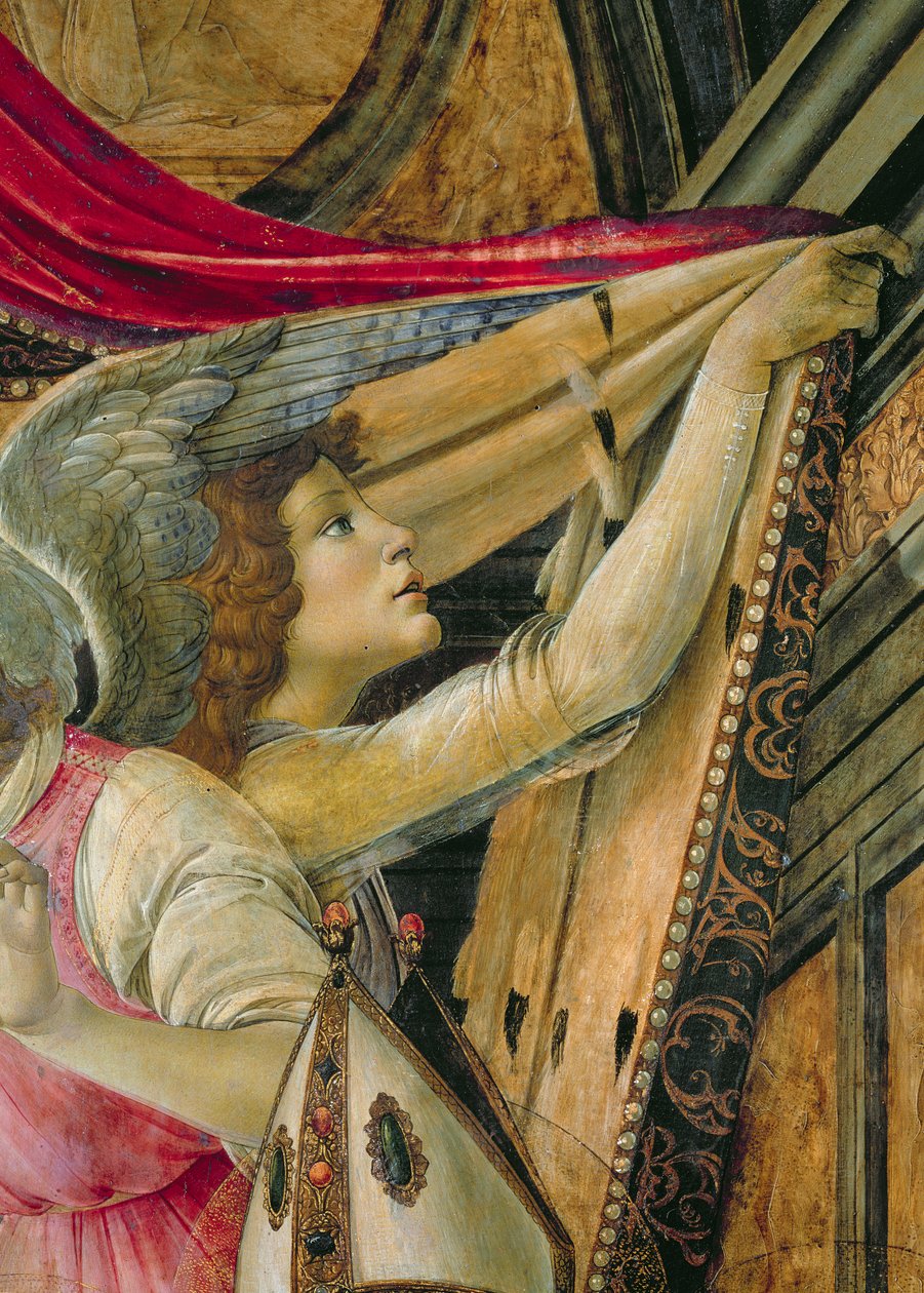 Detail andělů z oltářního obrazu San Barnaba od Sandro Botticelli