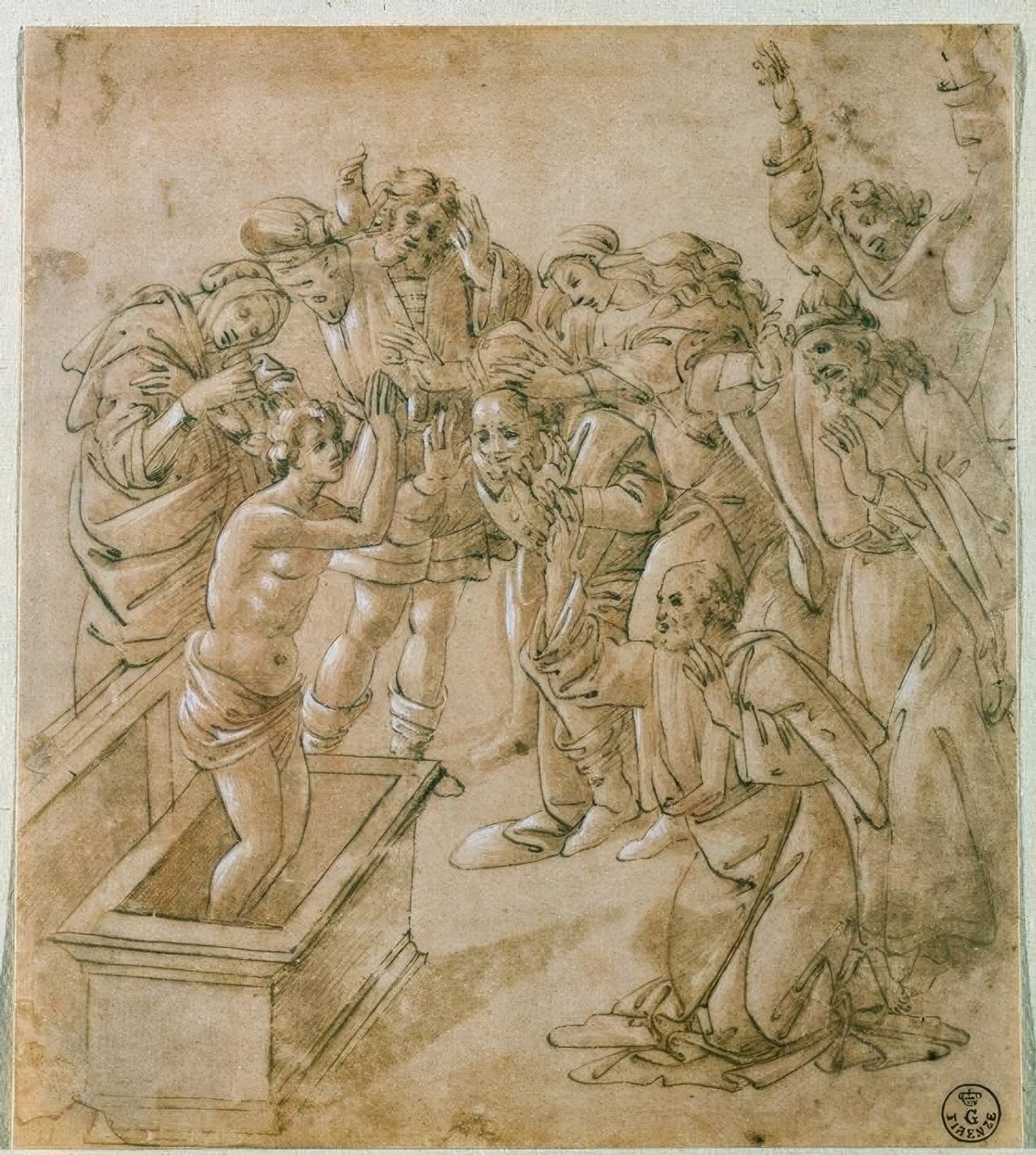 Vzkříšení Teofilova syna od Sandro Botticelli