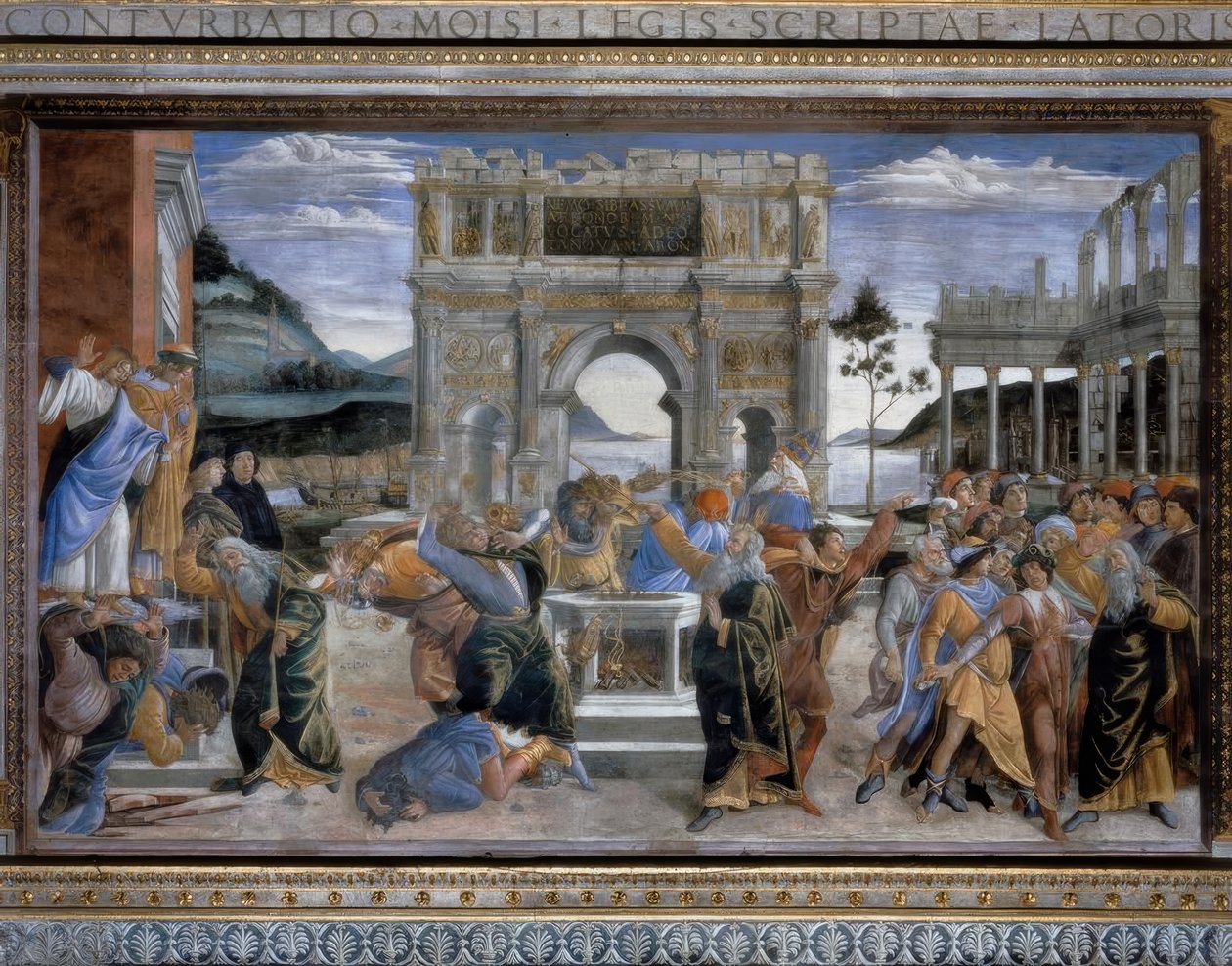 Trest Rotte Korah od Sandro Botticelli