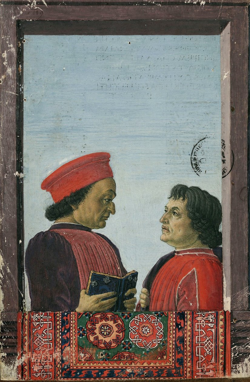 Federico Montefeltro a Cristofo Landino 15. století od Sandro Botticelli