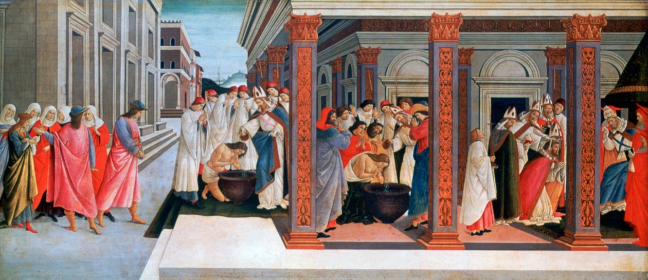 Čtyři scény z raného života svatého Zenobia, c1500 od Sandro Botticelli