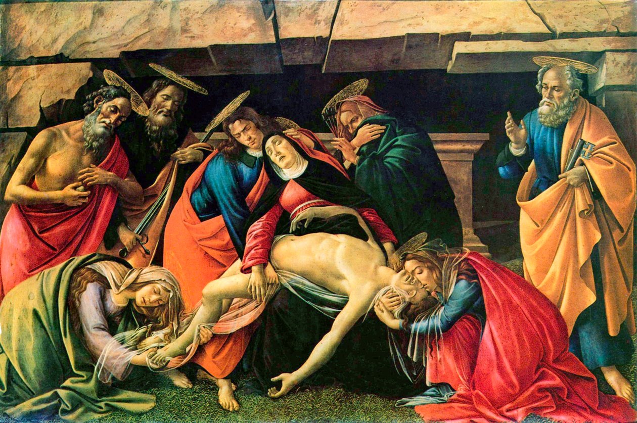 Oplakávání nad mrtvým Kristem, 1490-1492. od Sandro Botticelli