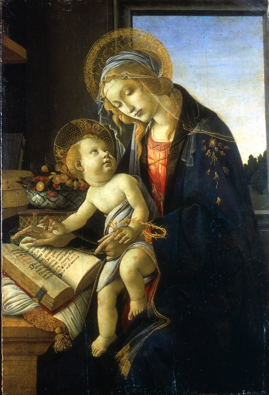 Madonna a dítě Madonna z knihy, 1483. od Sandro Botticelli