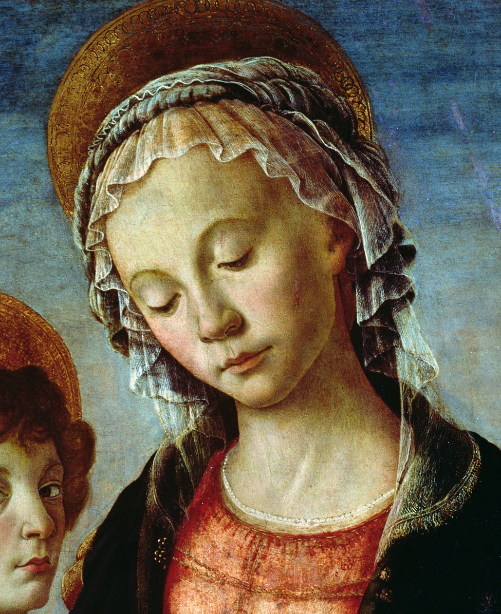 Detail Madony a dítěte z 44356 od Sandro Botticelli